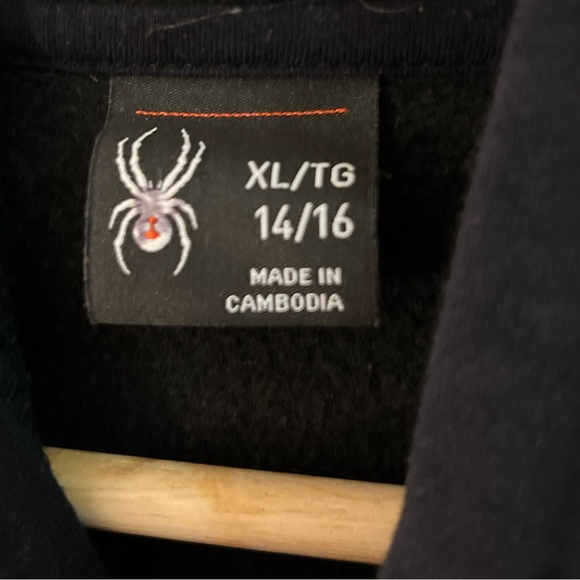 Spyder Black Hoodie with Red Logo Junior XL - Picture 4 of 9